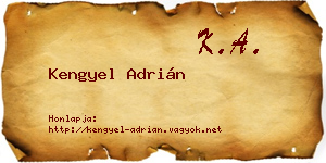 Kengyel Adrián névjegykártya